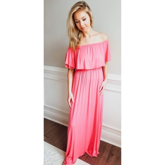 Maxi Dress - Coral - Picture 1 of 2
